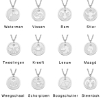 Overzicht van zilveren sterrenbeeld hangers