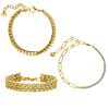 Armbanden set chains kleur goud