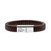 Graveerbare leren mannen armband bruin