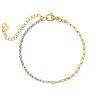 Chain & tennis armband minimalistisch goldplated