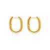 Chunky oval hoop earrings goldplated