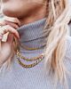 Platte Choker ketting gold plated