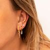 Earparty met roze en gouden oorbellen