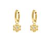 Earrings daisy flower goldplated