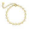 Gouden armband met bloemetjes 