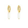 White stone earrings goldplated