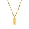 Goud kleurige bar ketting met 3 letters