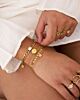 Chain bracelet crystal stone goldplated