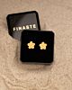 Stud earrings daisy flower goldplated