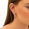 Pink jetset hoops goldplated