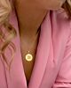 Gouden familie naamketting roze blazer