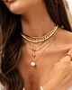 Platte Choker ketting gold plated