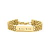 Gouden mesh armband met graveerbare bedel