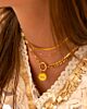 Platte Choker ketting gold plated