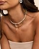 Platte Choker ketting gold plated