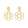 Statement flower earrings goldplated