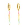 Earrings candy stones goud