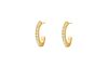 Shiny stones oorbellen 15 mm goldplated