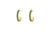 Emerald hoops goldplated