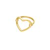 Open heart ring goud kleurig