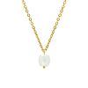 Musthave necklace white stone goldplated