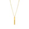 Graveerbare ketting shiny bar goudkleurig