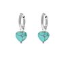 Heart earrings turquoise