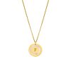 Initial ketting parelmoer kleur goud