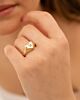 Heart Zegelring Met Initials Goudkleurig