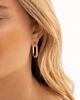 Pink jetset hoops goldplated