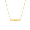 Gouden graveerbare bar ketting