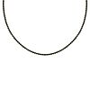 Tennis necklace black stones goudkleurig