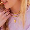 Platte Choker ketting gold plated