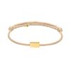 Initial cube armband nude gold plated