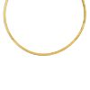 Platte Choker ketting gold plated