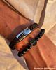 Heren armband graveren zwart marmer