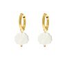 Shell earrings white goldplated