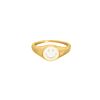 Gouden ring met witte smiley