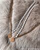 Twee graveerbare chain & pearl kettingen