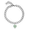 Chain armband Aventurine heart