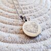 Coin ketting met vingerafdruk hartje