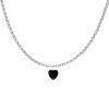 Black heart necklace