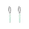 Triple stone earrings aqua