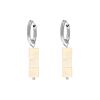 Nude earrings square stones