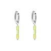 Triple stone earrings green