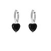 Black heart earrings