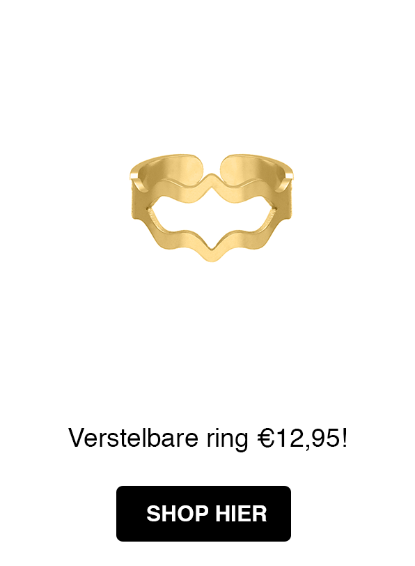 verstelbare ring goudkleurig