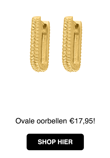 gouden ovale oorbellen