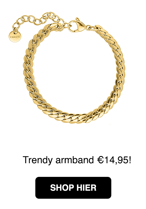 trendy gouden schakelarmband