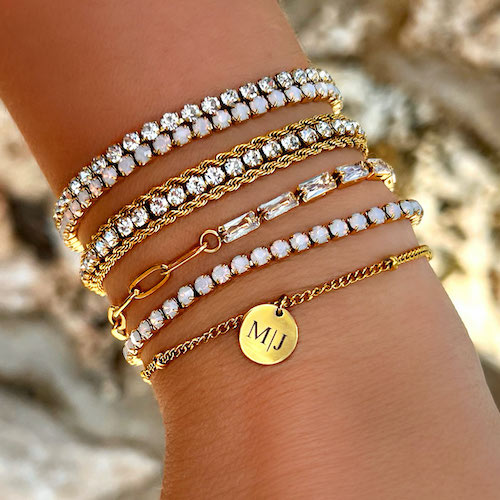 Tennis armbanden voor de leukste shiny armparty ever!